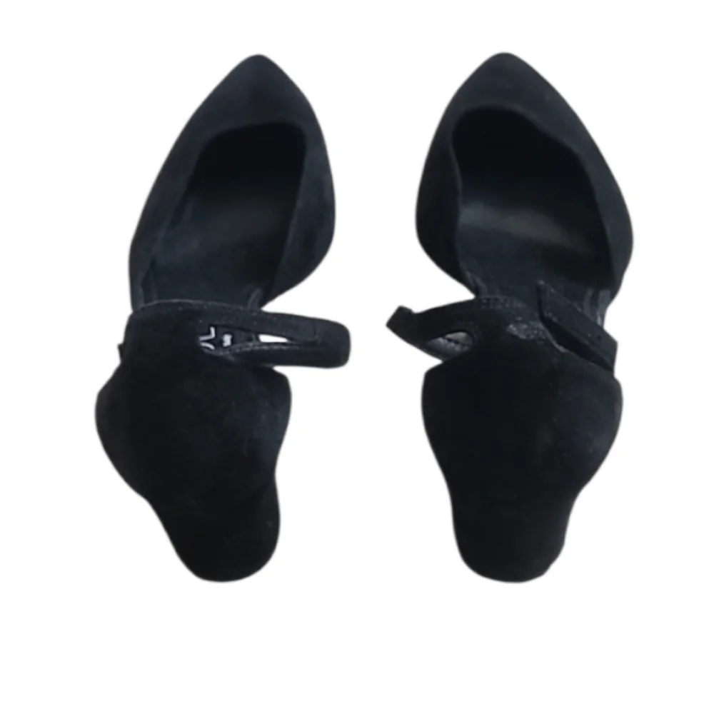 AGL Attilio Giusti Leombruni D'orsay Black Suede Pumps Heels